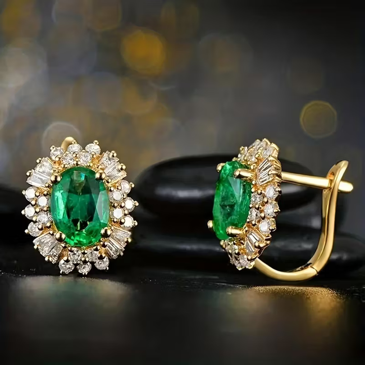 Lexi | Emerald Earrings