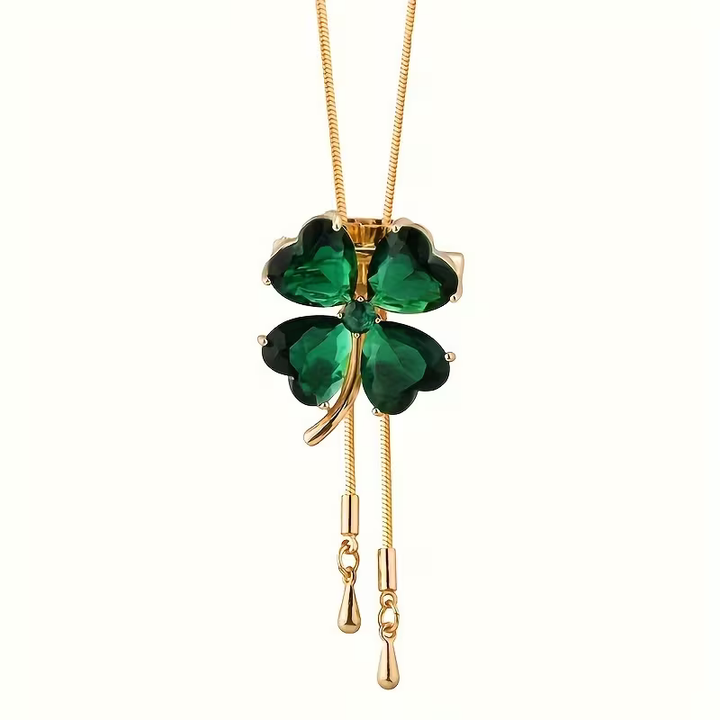 Octavia | Emerald Clover Necklace